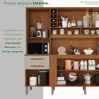 Armário De Cozinha 6 Portas 2 Gavetas Catar Cinamomo/off-white