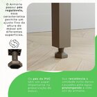 Armário De Cozinha 6 Portas 2 Gavetas Catar Cinamomo/preto