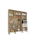 Armário De Cozinha 6 Portas 2 Gavetas Ferrara Freijó/soft