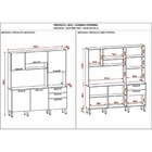 Armário De Cozinha 6 Portas 2 Gavetas Ferrara Freijó/vanilla