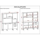 Armário De Cozinha 6 Portas 2 Gavetas Ferrara Kits Paraná Fre