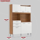 Armario De Cozinha 6 Portas 2 Gavetas Harmonia  Amendola Bran