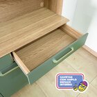 Armário De Cozinha 6 Portas 2 Gavetas Kit Modena  Nogueira/of