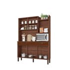 Armário De Cozinha 6 Portas 2 Gavetas Kit Modena  Nogueira/of