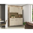 Armário De Cozinha 6 Portas 2 Gavetas Kit Modena Freijó/vanil