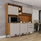 Armário De Cozinha 6 Portas 2 Gavetas New Topázio Cinamomo/of