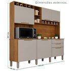 Armário De Cozinha 6 Portas 2 Gavetas New Topázio Cinamomo/of