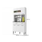 Armário De Cozinha 6 Portas 2 Gavetas Ônix  Branco