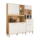 Armario De Cozinha 6 Portas 2 Gavetas Salsa Freijó/off White