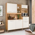 Armario De Cozinha 6 Portas 2 Gavetas Salsa Freijó/off White