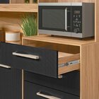 Armario De Cozinha 6 Portas 2 Gavetas Salsa Freijó/preto Esfe