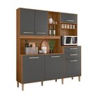 Armario De Cozinha 6 Portas 2 Gavetas Salsa Ipe/chumbo