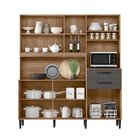 Armário De Cozinha 6 Portas 2 Gavetas Salsa Nicioli Carvalho