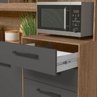 Armário De Cozinha 6 Portas 2 Gavetas Salsa Nicioli Carvalho