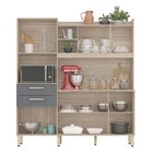 Armario De Cozinha 6 Portas 2 Gavetas Select  Avena Grafito