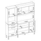 Armário De Cozinha 6 Portas 2 Gavetas Select Avena Touch/menta