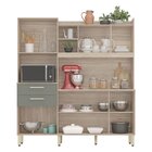 Armário De Cozinha 6 Portas 2 Gavetas Select Avena Touch/menta