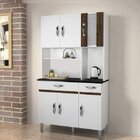 Armário De Cozinha 6 Portas 2 Gavetas Ventura Chf Branco/imbu