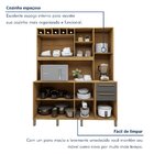 Armário De Cozinha 6 Portas 3 Gavetas Agata Cinamomo/grafite