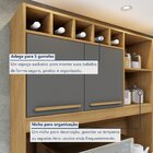 Armário De Cozinha 6 Portas 3 Gavetas Agata Cinamomo/grafite