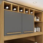 Armário De Cozinha 6 Portas 3 Gavetas Agata Cinamomo/grafite