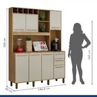 Armário De Cozinha 6 Portas 3 Gavetas Granada Valdemóveis Cin