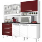 Armário De Cozinha 6 Portas 3 Gavetas Mega Yescasa Preto