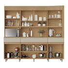 Armário De Cozinha 6 Portas 3 Gavetas Realeza 220cm 100% Mdf