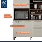 Armário De Cozinha 6 Portas 4 Gavetas Maranella Chocolate/off