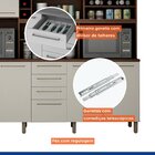 Armário De Cozinha 6 Portas 4 Gavetas Maranella Chocolate/off