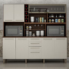 Armário De Cozinha 6 Portas 4 Gavetas Maranella Valdemóveis