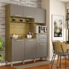 Armário De Cozinha 6 Portas Bilbao Freijó Gris