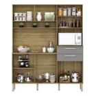 Armário De Cozinha 6 Portas Bilbao Freijó Gris