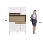 Armário De Cozinha 6 Portas E 1 Gaveta  Wood/branco