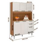 Armário De Cozinha 6 Portas E 2 Gavetas Natura Off White Pop