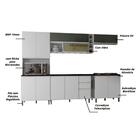 Armário De Cozinha 7 Peças Completa Evidence Branco / Prata