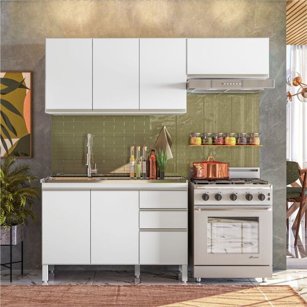 Armário De Cozinha 7 Portas 2 Gavetas Classic Fiorello Home -