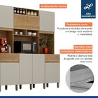 Armário De Cozinha 7 Portas 2 Gavetas Esmeralda Cinamomo/off