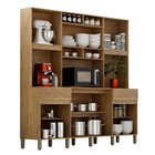 Armário De Cozinha 7 Portas 2 Gavetas Esmeralda Cinamomo/off