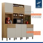 Armário De Cozinha 7 Portas 2 Gavetas Esmeralda Cinamomo/off