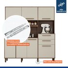 Armário De Cozinha 7 Portas 2 Gavetas Fortaleza Valdemóveis C