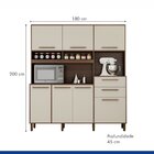 Armário De Cozinha 7 Portas 2 Gavetas Fortaleza Valdemóveis C