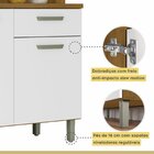 Armário De Cozinha 7 Portas 2 Gavetas Master Freijó/branco