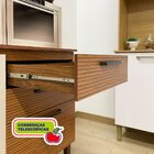 Armário De Cozinha 7 Portas 2 Gavetas Mega  Nogueira/off Whit