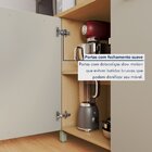 Armário De Cozinha 7 Portas 2 Gavetas Nobreza 210cm 100% Mdf