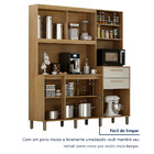 Armário De Cozinha 7 Portas 2 Gavetas Quartzo Valdemóveis