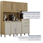 Armário De Cozinha 7 Portas 2 Gavetas Quartzo Valdemóveis