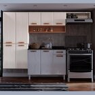 Armário De Cozinha 7 Portas 3 Peças 245cm Telasul Branco/rosé