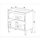 Armário De Cozinha 80 Cm 2 Gavetas Montana/grafite - Quiditá