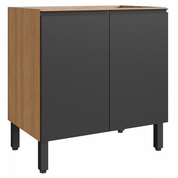 Armário De Cozinha 80 Cm 2 Portas 1 Prateleira Montana/grafit